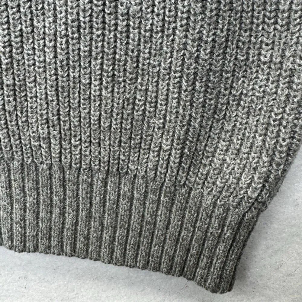G.H. Bass Fishermans Sweater Mens‎ Large Neutral 1/4 Button Henley